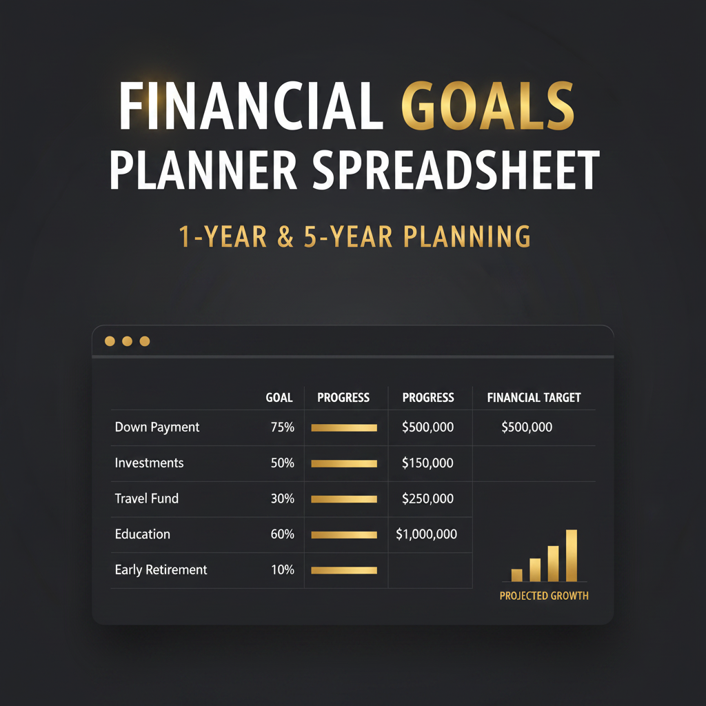 Financial Goals Planner Spreadsheet - Corrected